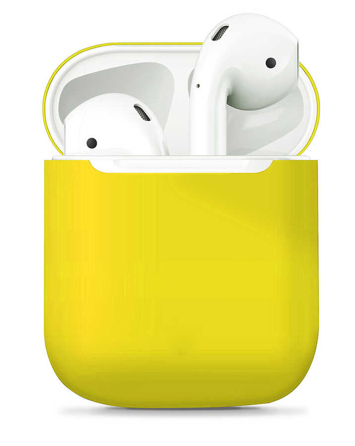 Apple Airpods Kılıf Zore Airbag 13 Silikon Sarı
