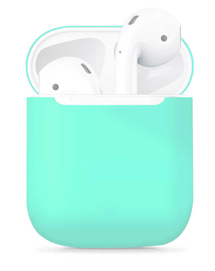 Apple Airpods Kılıf Zore Airbag 13 Silikon Turkuaz
