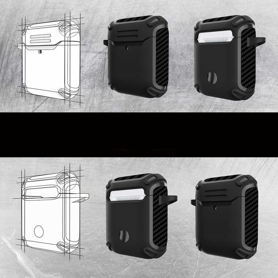 Apple Airpods Kılıf Zore Airbag 26 Silikon Lacivert