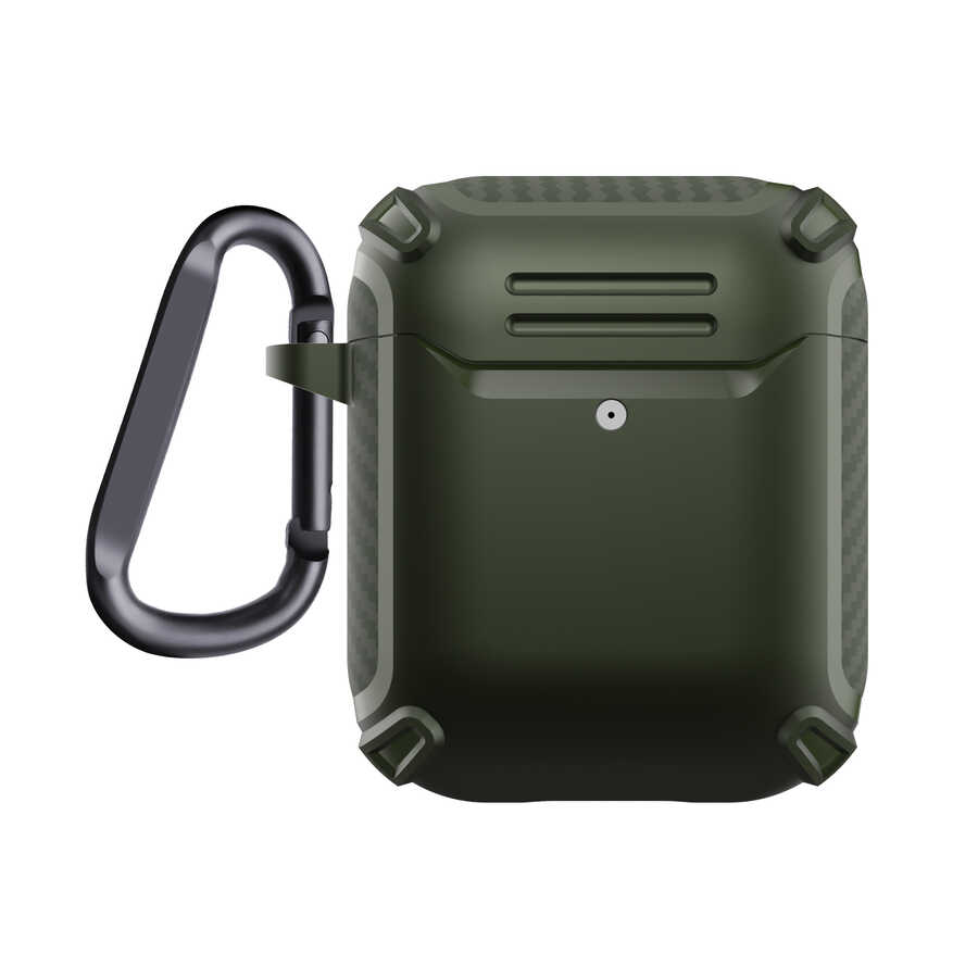 Apple Airpods Kılıf Zore Airbag 26 Silikon Koyu Yeşil