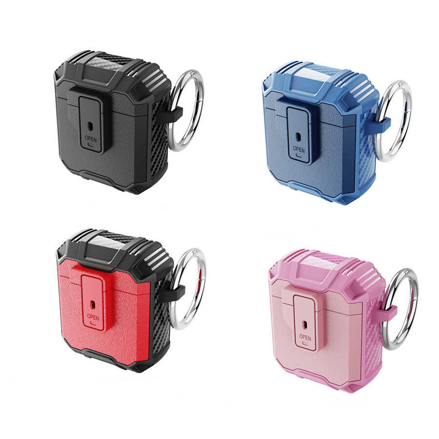 Apple Airpods Kılıf Zore Airbag 27 Silikon Lacivert