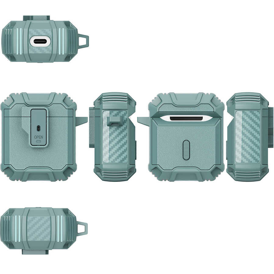 Apple Airpods Kılıf Zore Airbag 27 Silikon Yeşil