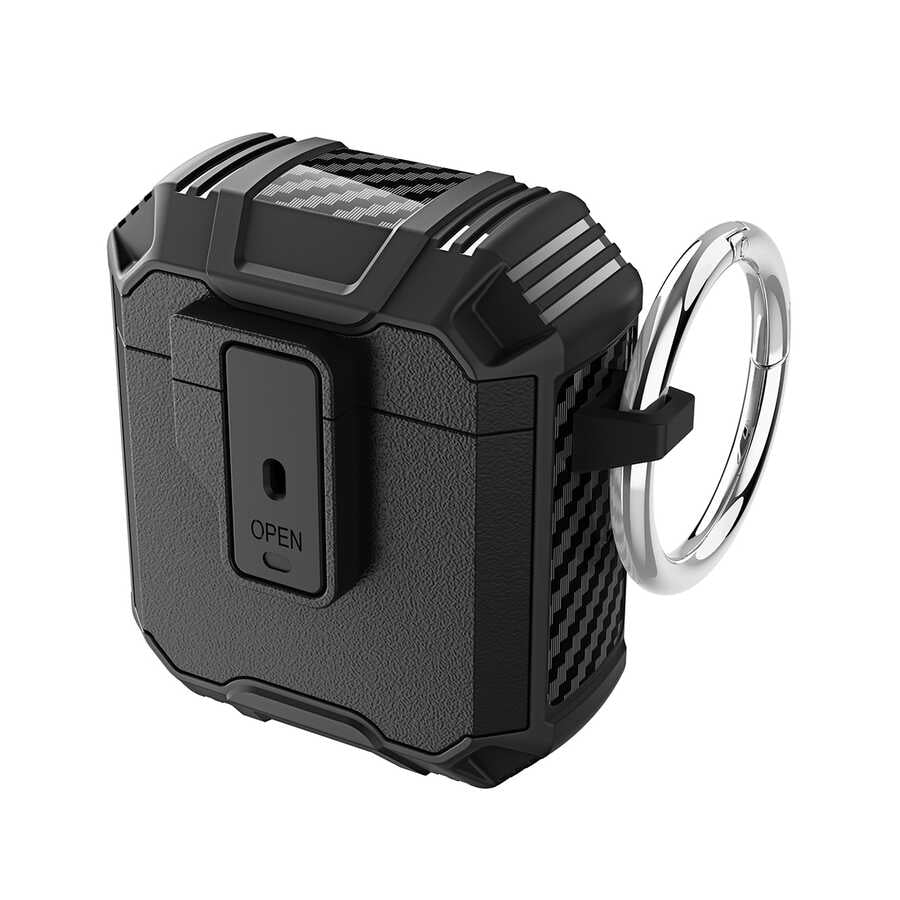 Apple Airpods Kılıf Zore Airbag 27 Silikon Siyah