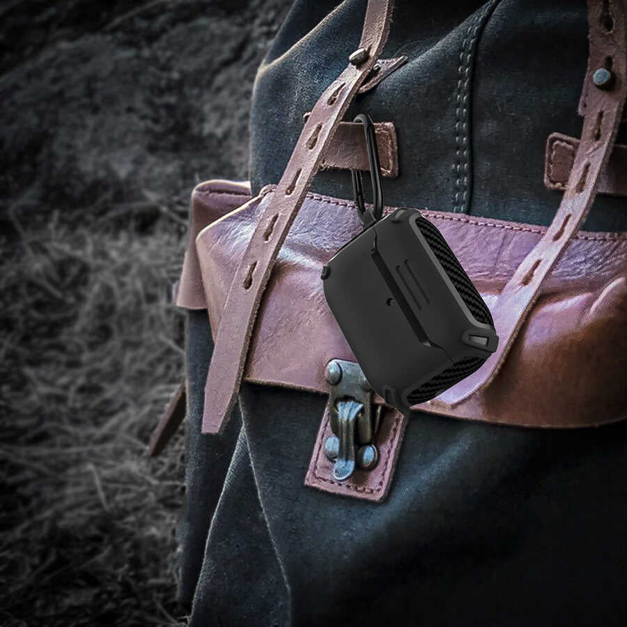 Apple Airpods Pro 2 Kılıf Zore Airbag 26 Silikon Siyah