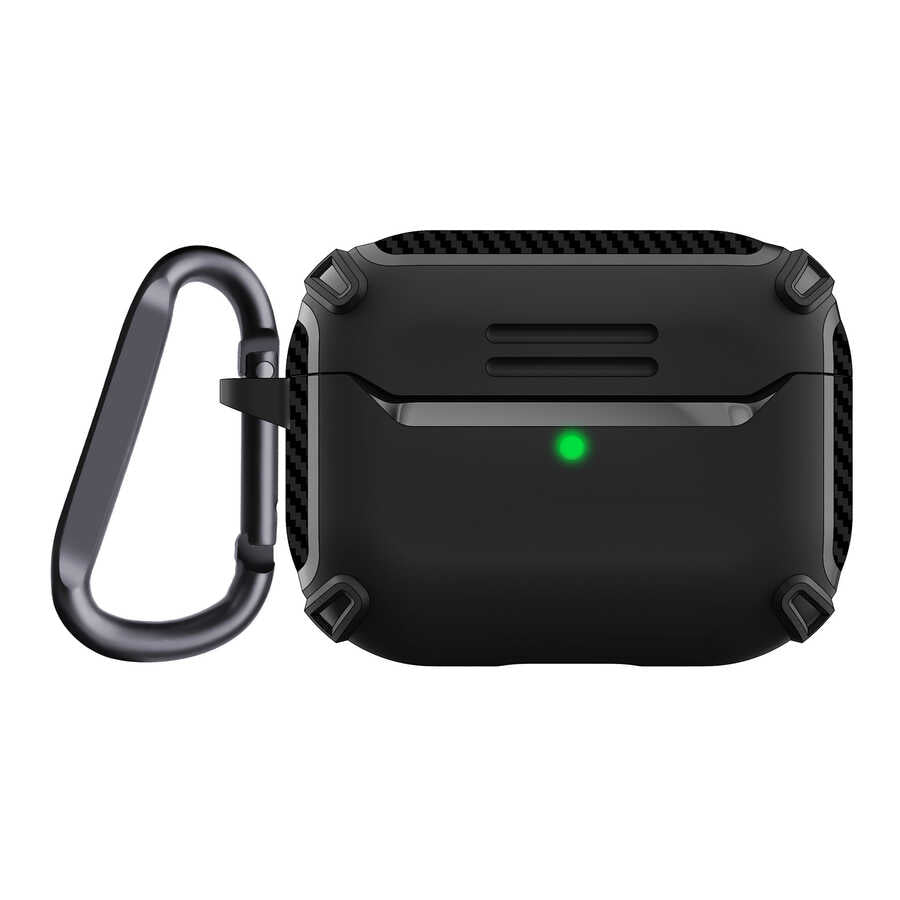 Apple Airpods Pro 2 Kılıf Zore Airbag 26 Silikon Siyah