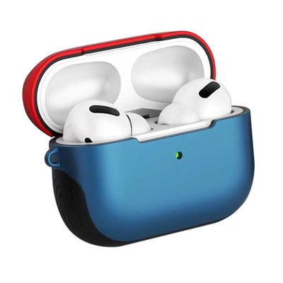 Apple Airpods Pro Kılıf Zore Shockproof Silikon Mavi-Kırmızı