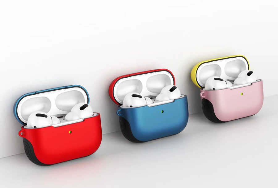 Apple Airpods Pro Kılıf Zore Shockproof Silikon Beyaz