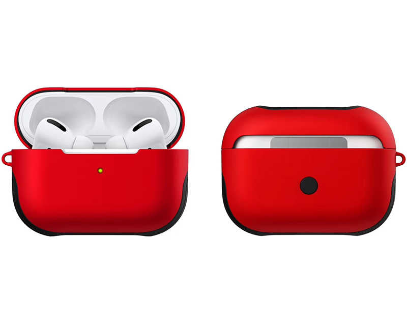 Apple Airpods Pro Kılıf Zore Shockproof Silikon Pembe-Sarı
