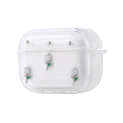 Apple Airpods Pro 2 Zore Airbag 44 Airbag Tasarımlı Simli Şeffaf Kutup Kılıf Lale