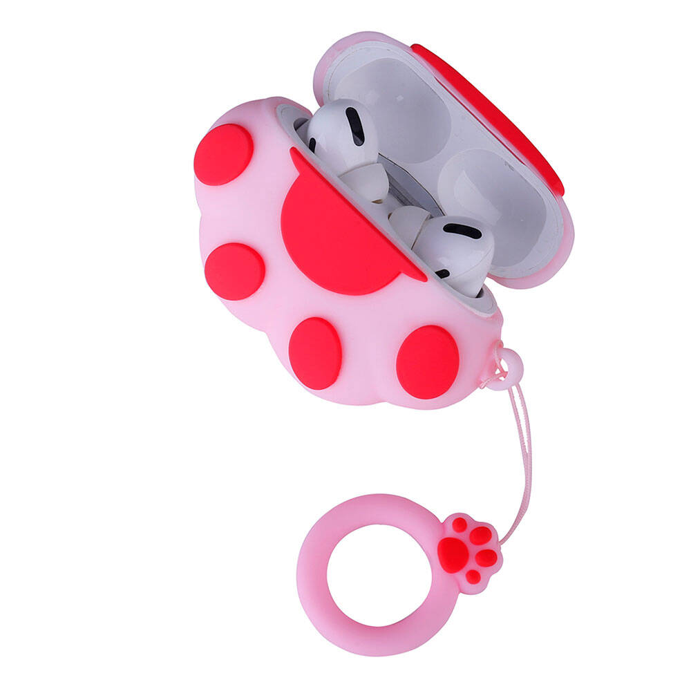 Apple Airpods Pro 2 Zore TPU Kabartma Figürlü İpli Airbag 37 Silikon Kılıf NO33