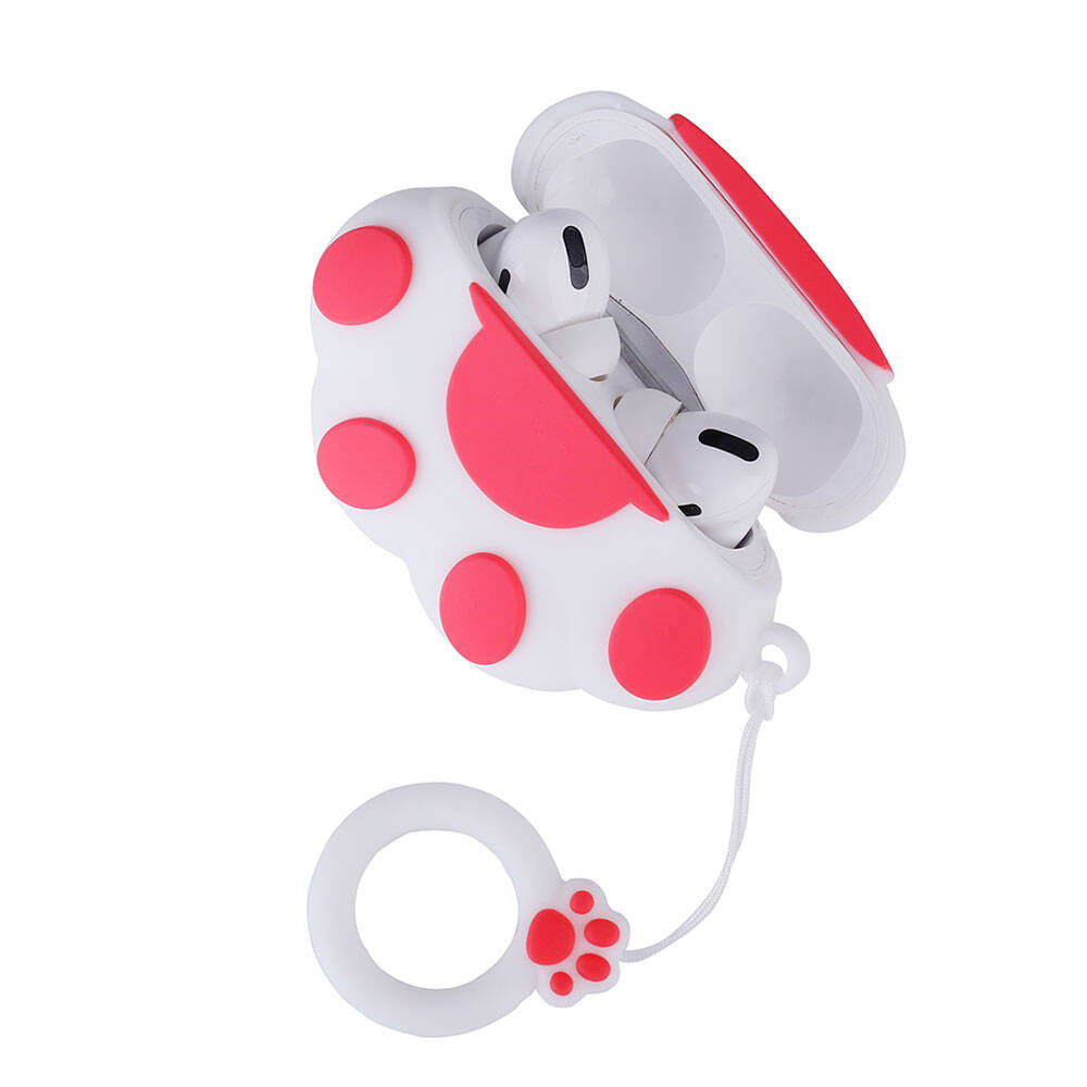 Apple Airpods Pro 2 Zore TPU Kabartma Figürlü İpli Airbag 37 Silikon Kılıf NO34