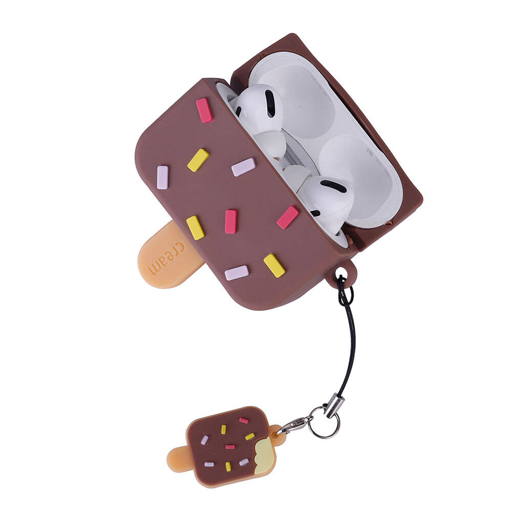 Apple Airpods Pro 2 Zore TPU Kabartma Figürlü İpli Airbag 37 Silikon Kılıf NO22