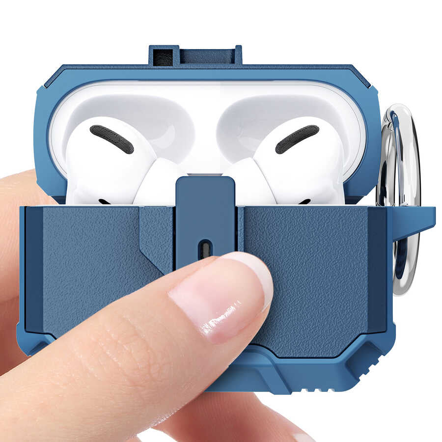 Apple Airpods Pro Kılıf Zore Airbag 27 Silikon Lacivert