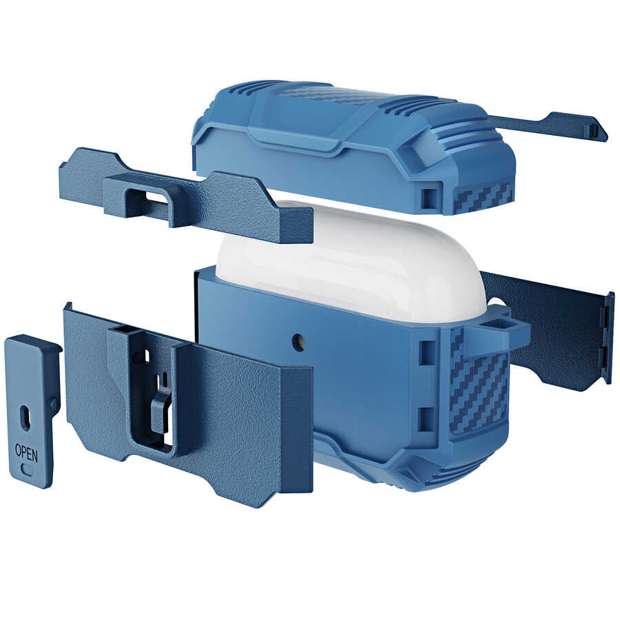 Apple Airpods Pro Kılıf Zore Airbag 27 Silikon Lacivert