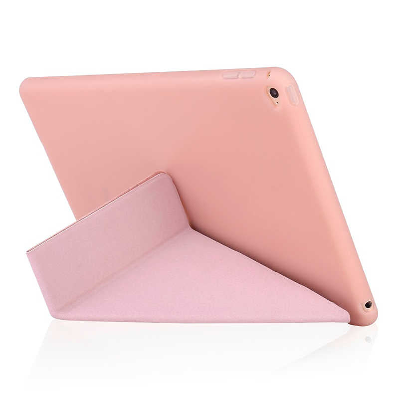 Apple iPad 10.2 2021 (9.Nesil) Kılıf Zore Tri Folding Standlı Kılıf Rose Gold