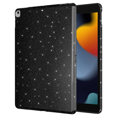 Apple iPad 10.2 2021 (9.Nesil) Simli Parlak Görünümlü Zore Tablet Koton Kılıf Lila