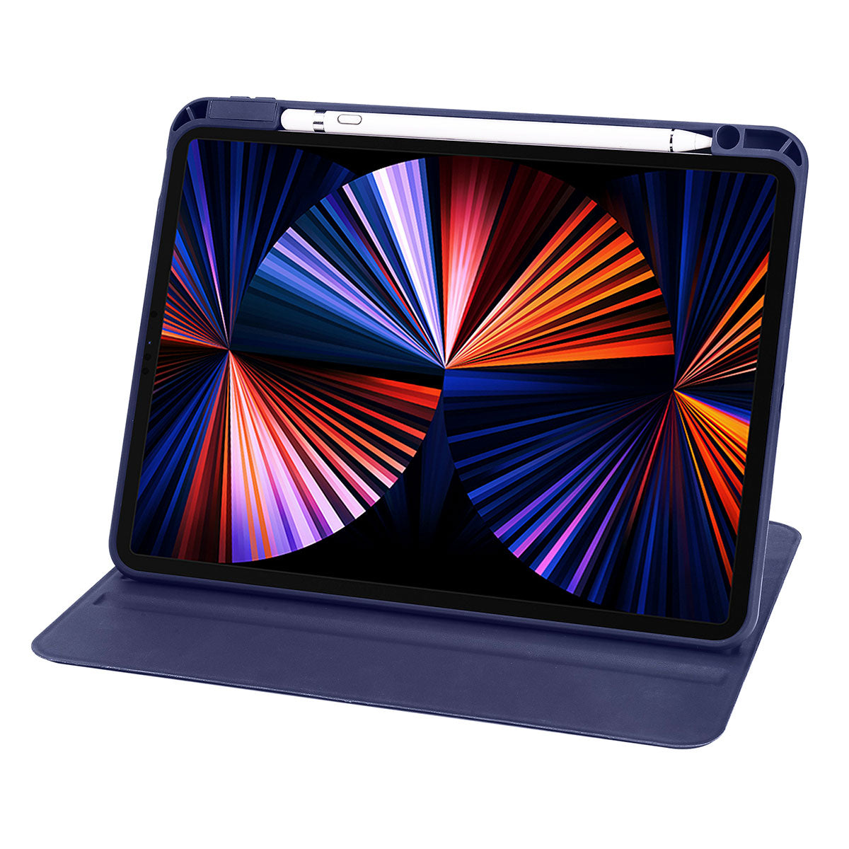 Apple iPad 10.2 (8.Nesil) Kılıf Zore Termik Kalem Bölmeli Dönebilen Standlı Kılıf Lavendery Gray