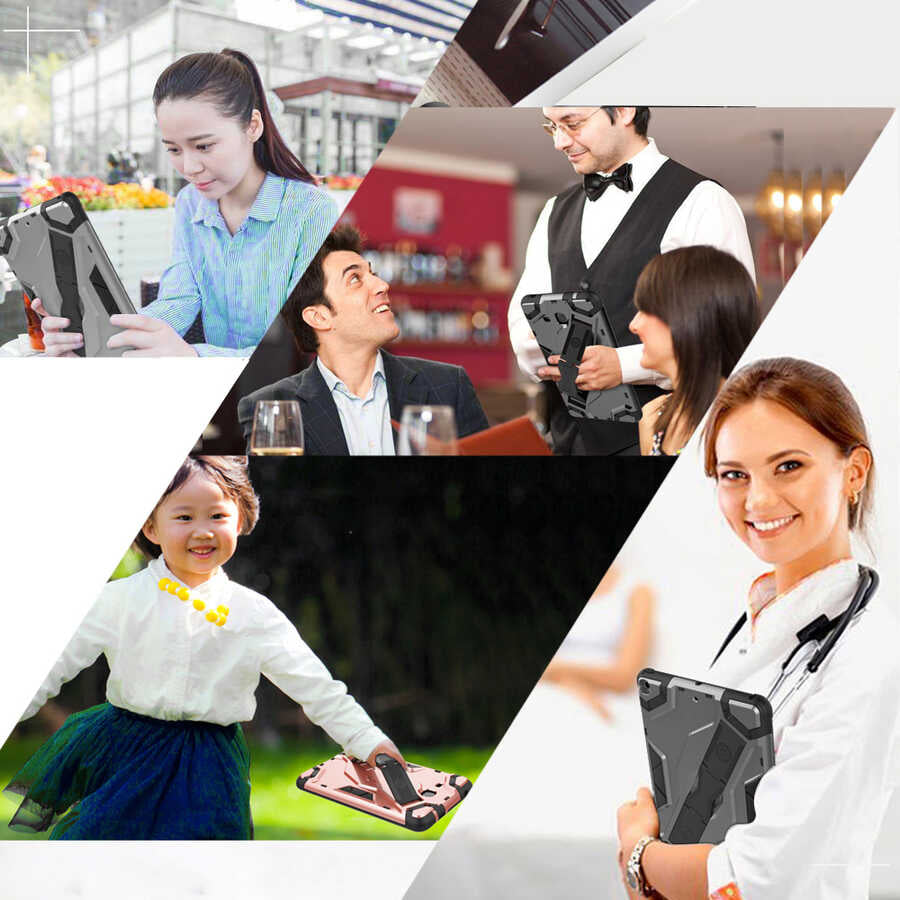 Apple iPad 10.2 (8.Nesil) Zore Defens Tablet Silikon Siyah