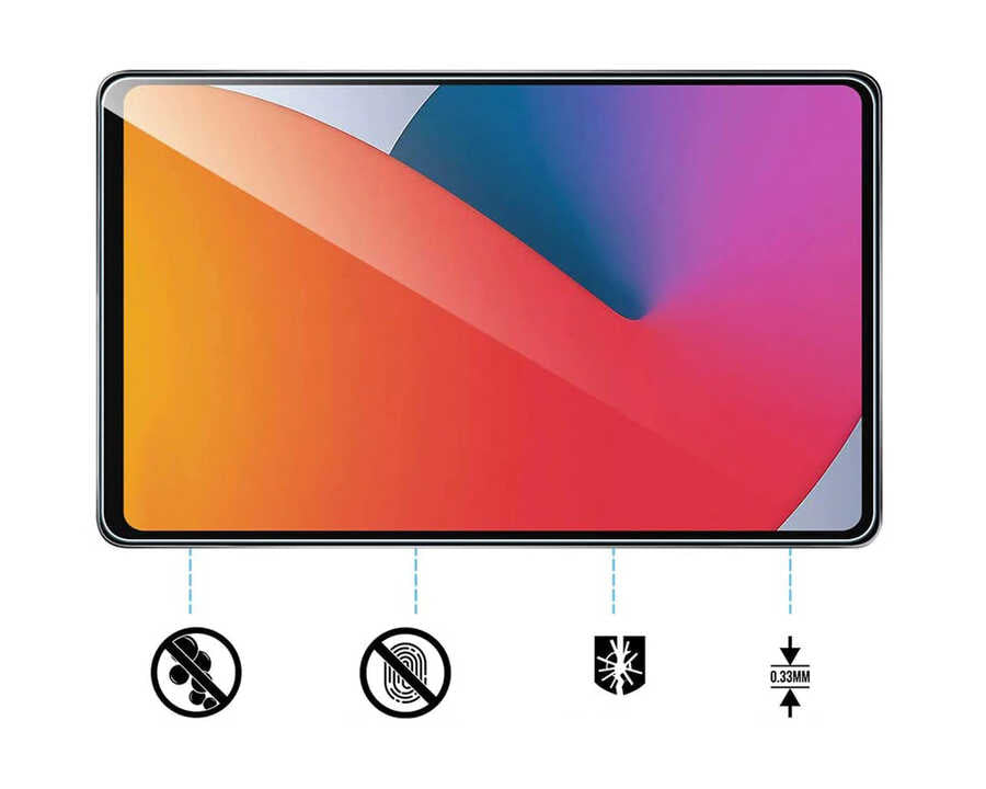Apple iPad 10.9 2022 (10.Nesil) Zore Tablet Temperli Cam Ekran Koruyucu Renksiz