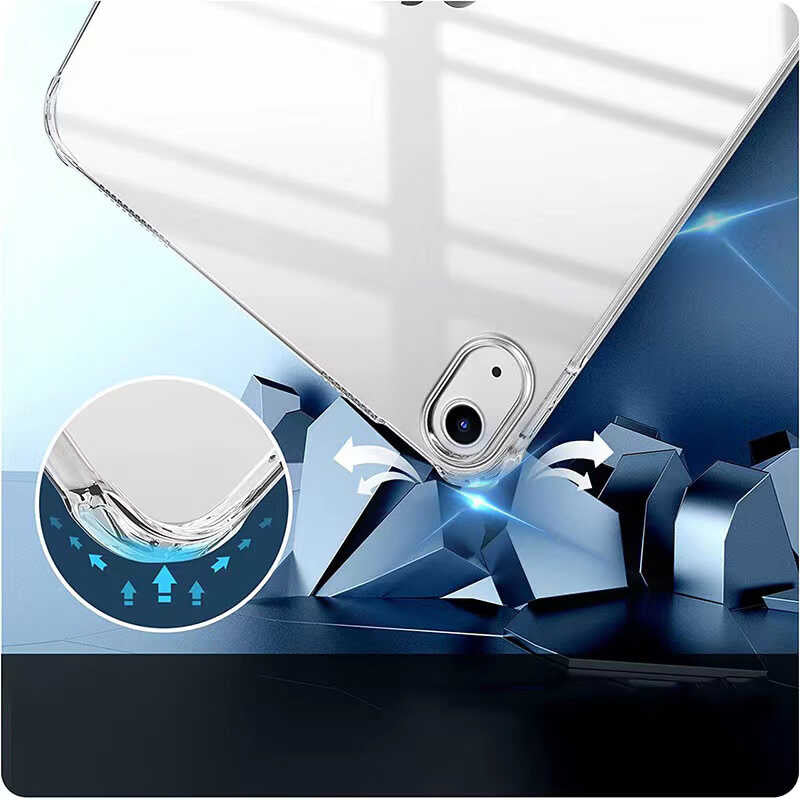 Apple iPad 10.9 2022 (10.Nesil) Kılıf Zore Tablet Nitro Anti Shock Silikon Kapak Renksiz