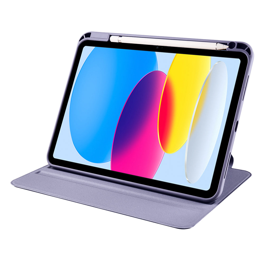 Apple iPad 10.9 2022 (10.Nesil) Kılıf Zore Termik Kalem Bölmeli Dönebilen Standlı Kılıf Lacivert