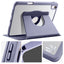 Apple iPad 10.9 2022 (10.Nesil) Kılıf Zore Termik Kalem Bölmeli Dönebilen Standlı Kılıf Lavendery Gray