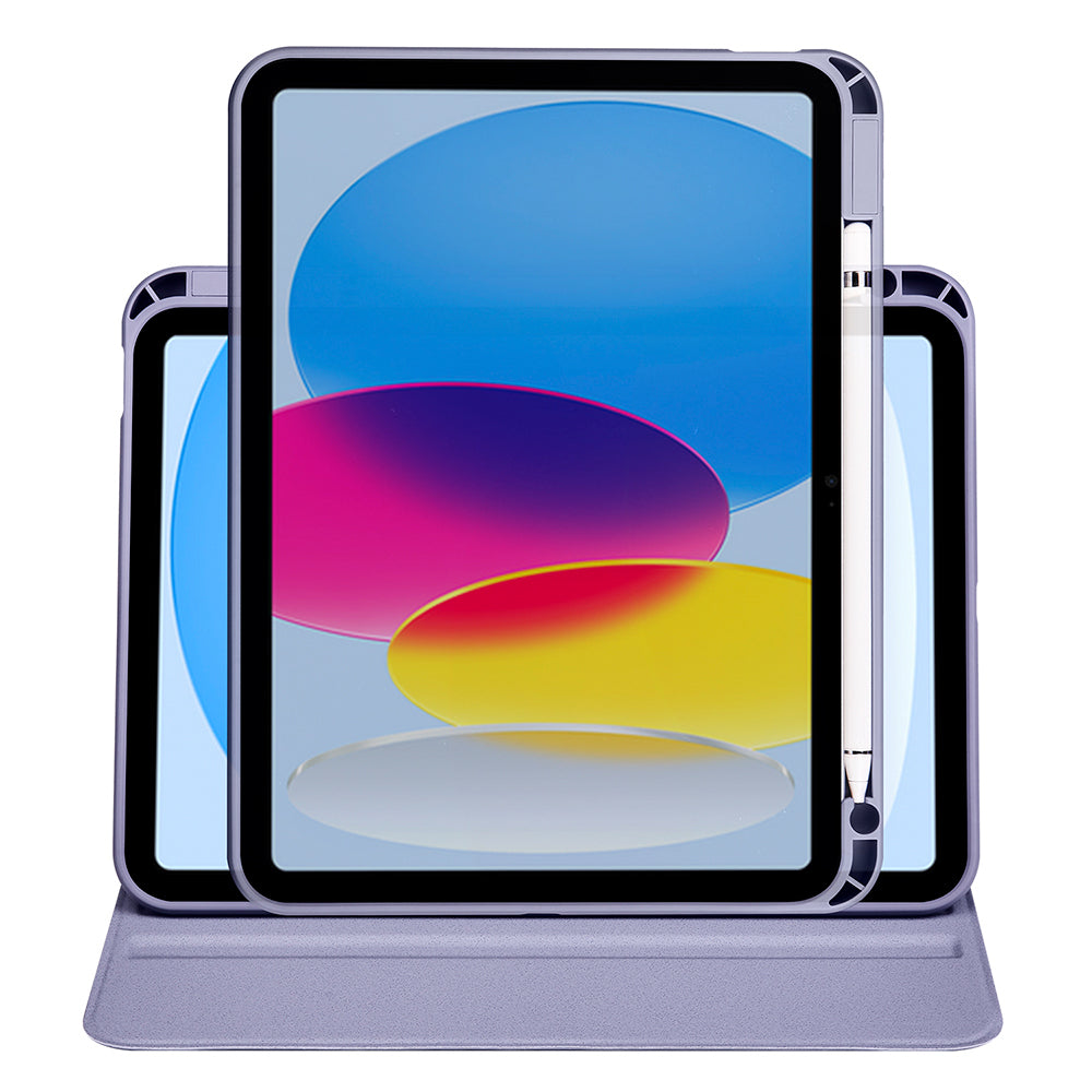 Apple iPad 10.9 2022 (10.Nesil) Kılıf Zore Termik Kalem Bölmeli Dönebilen Standlı Kılıf Pembe