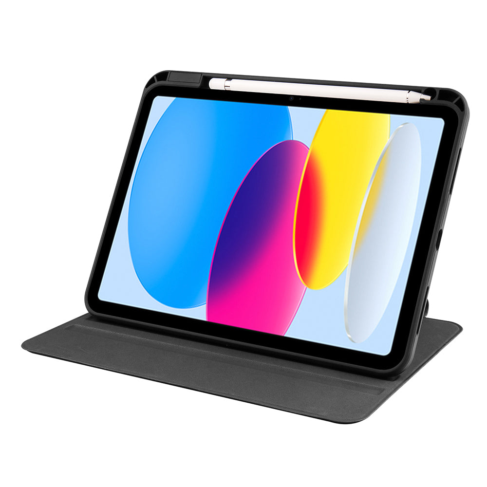 Apple iPad 10.9 2022 (10.Nesil) Kılıf Zore Termik Kalem Bölmeli Dönebilen Standlı Kılıf Gri