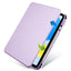 Apple iPad 10.9 2022 (10.Nesil) Kılıf Zore Termik Kalem Bölmeli Dönebilen Standlı Kılıf Lavendery Gray
