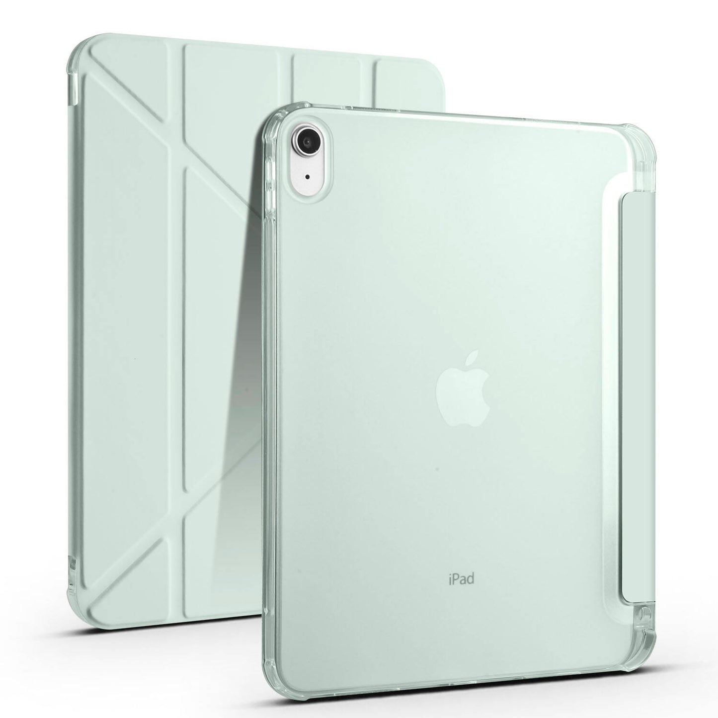 Apple iPad 10.9 2022 (10.Nesil) Kılıf Zore Tri Folding Kalem Bölmeli Standlı Kılıf Gri