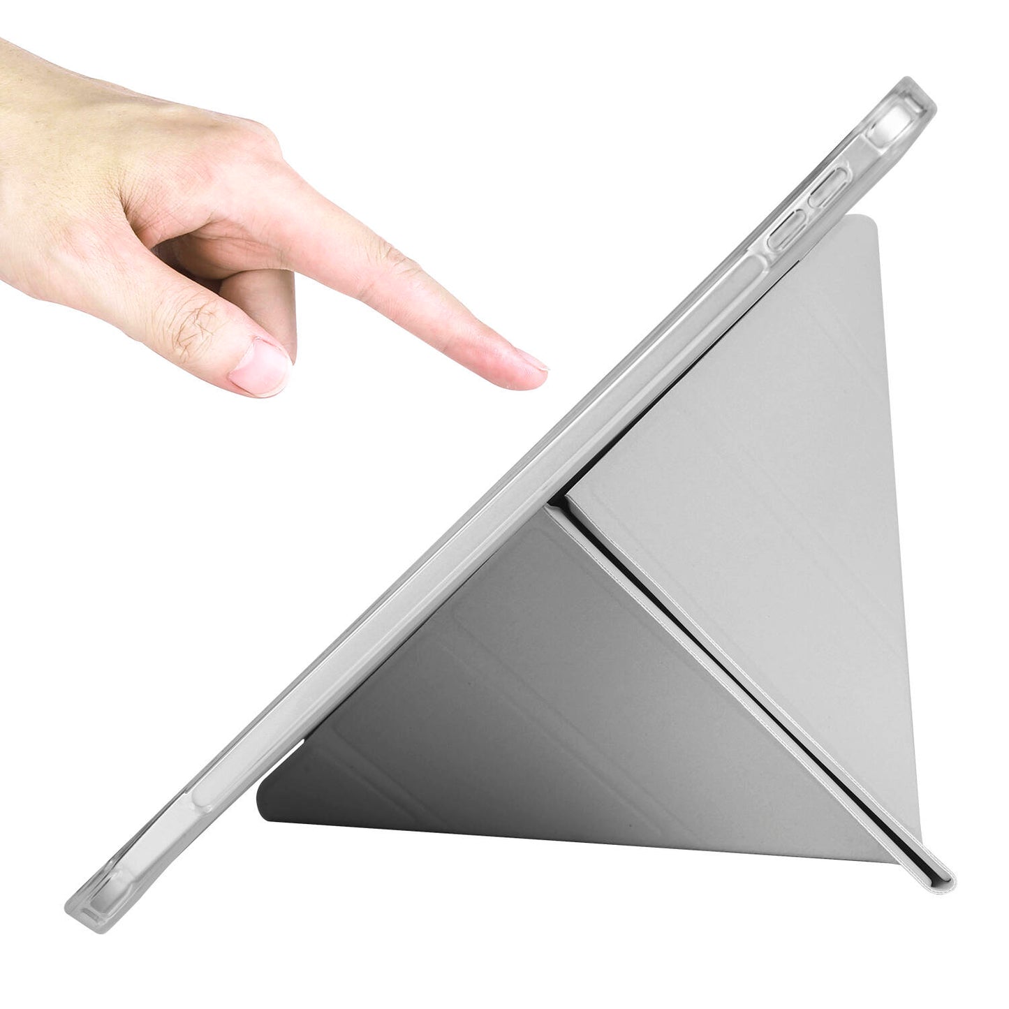 Apple iPad 10.9 2022 (10.Nesil) Kılıf Zore Tri Folding Kalem Bölmeli Standlı Kılıf Kırmızı