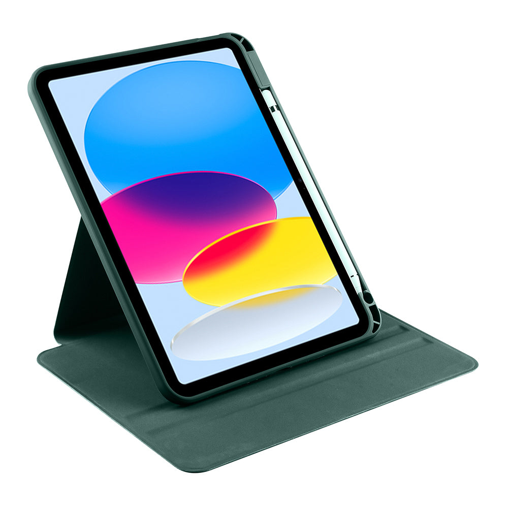 Apple iPad 11.Nesil 2025 Kılıf Zore Termik Kalem Bölmeli Dönebilen Standlı Kılıf Siyah