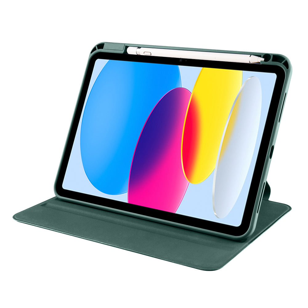 Apple iPad 11.Nesil 2025 Kılıf Zore Termik Kalem Bölmeli Dönebilen Standlı Kılıf Lacivert