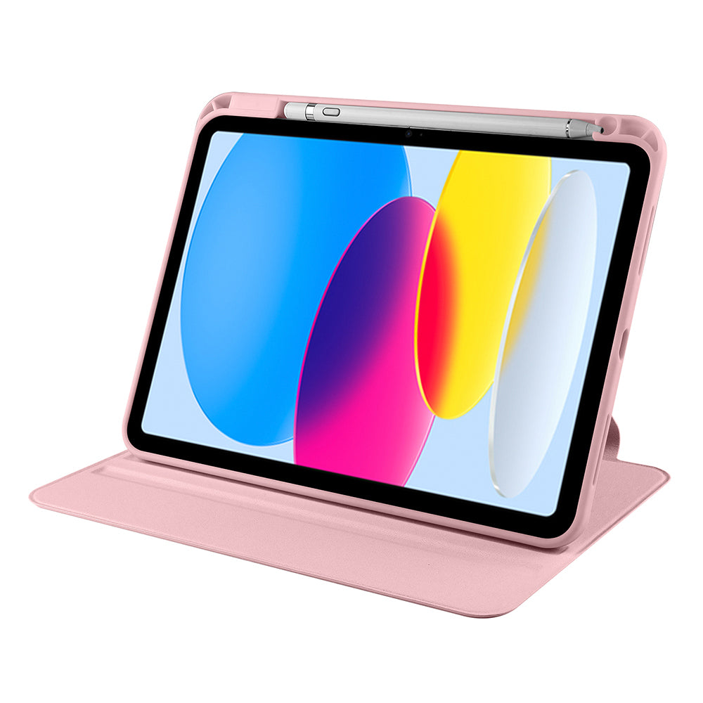 Apple iPad 11.Nesil 2025 Kılıf Zore Termik Kalem Bölmeli Dönebilen Standlı Kılıf Siyah