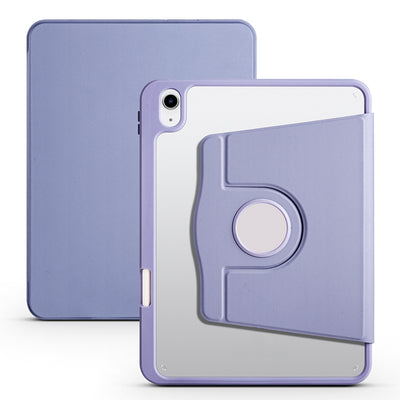 Apple iPad 11.Nesil 2025 Kılıf Zore Termik Kalem Bölmeli Dönebilen Standlı Kılıf Lavendery Gray