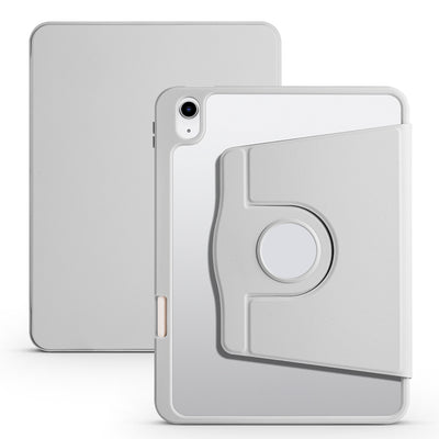 Apple iPad 11.Nesil 2025 Kılıf Zore Termik Kalem Bölmeli Dönebilen Standlı Kılıf Gri