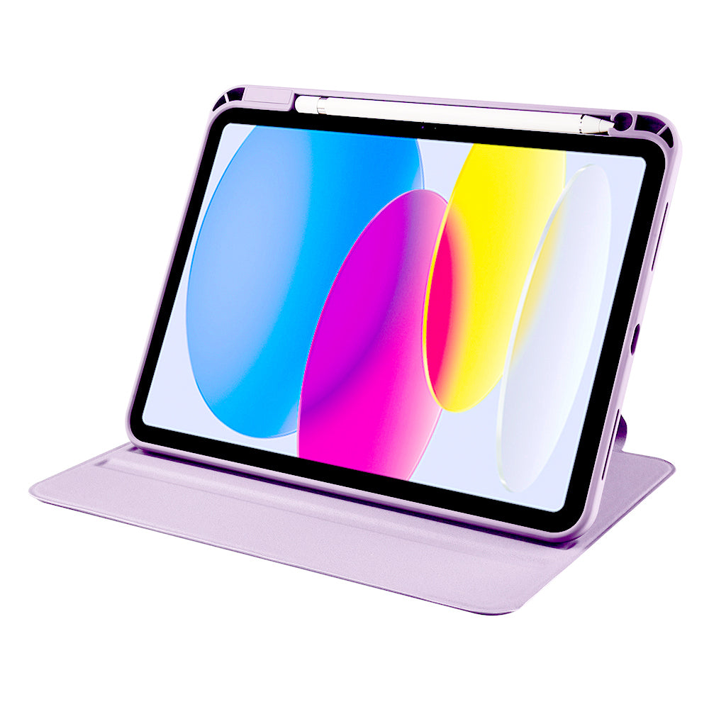 Apple iPad 11.Nesil 2025 Kılıf Zore Termik Kalem Bölmeli Dönebilen Standlı Kılıf Mavi