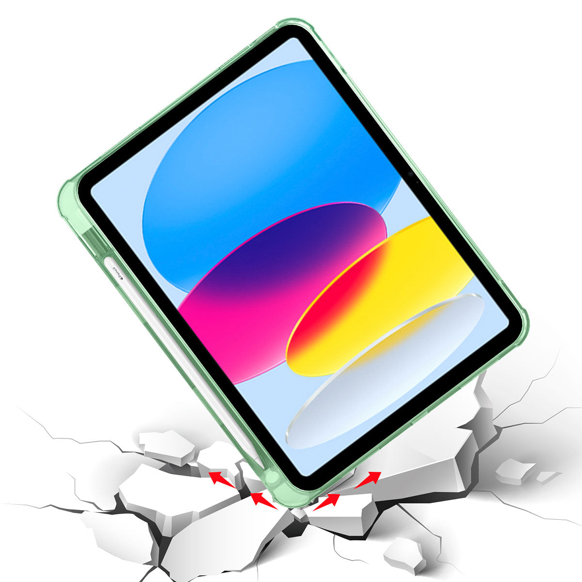 Apple iPad 11.Nesil 2025 Kılıf Zore Tri Folding Kalem Bölmeli Standlı Kılıf Koyu Yeşil