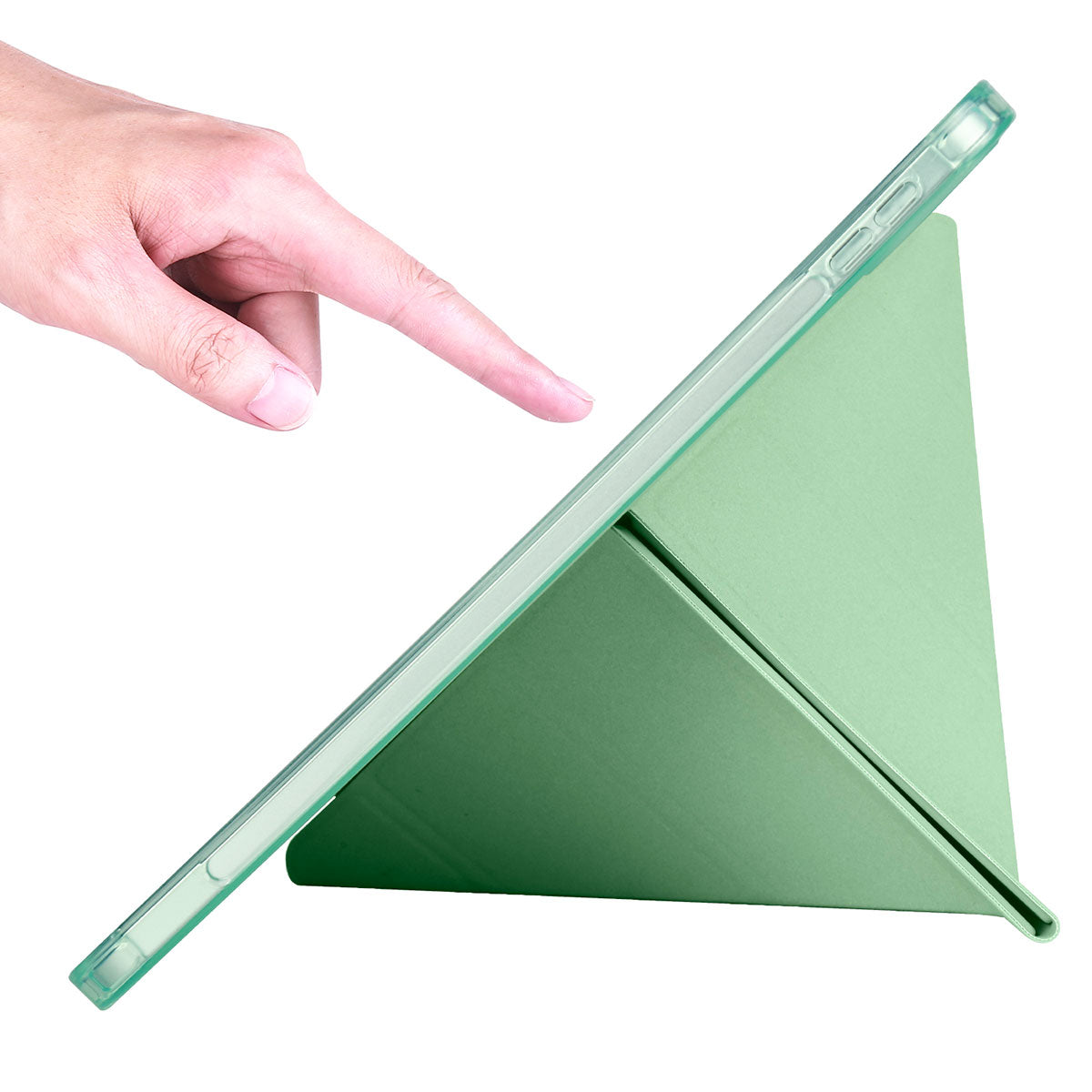Apple iPad 11.Nesil 2025 Kılıf Zore Tri Folding Kalem Bölmeli Standlı Kılıf Rose Gold
