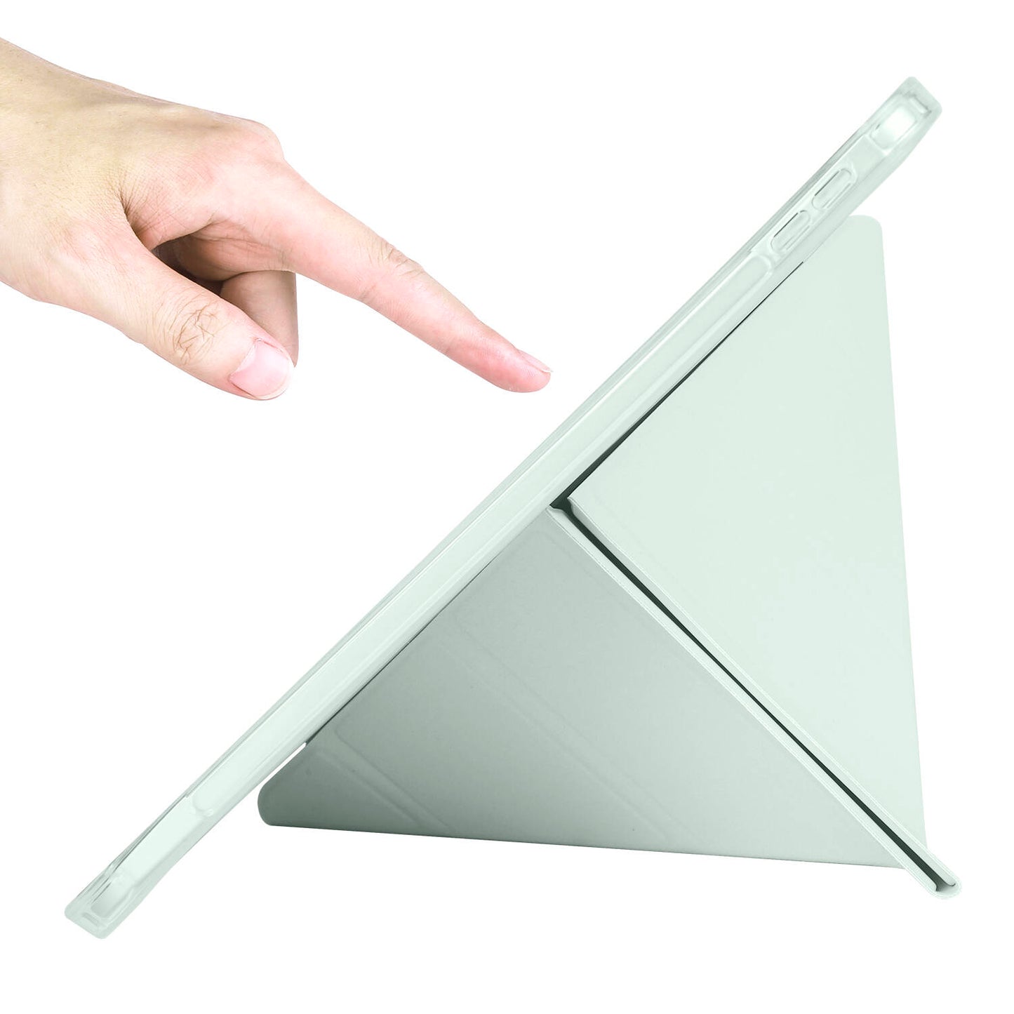 Apple iPad 11.Nesil 2025 Kılıf Zore Tri Folding Kalem Bölmeli Standlı Kılıf Siyah