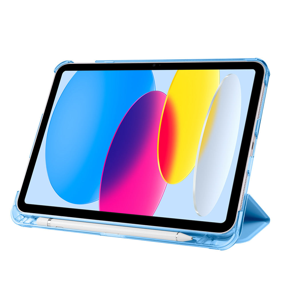 Apple iPad 11.Nesil 2025 Zore Smart Cover Kalem Bölmeli Standlı 1-1 Kılıf Lacivert