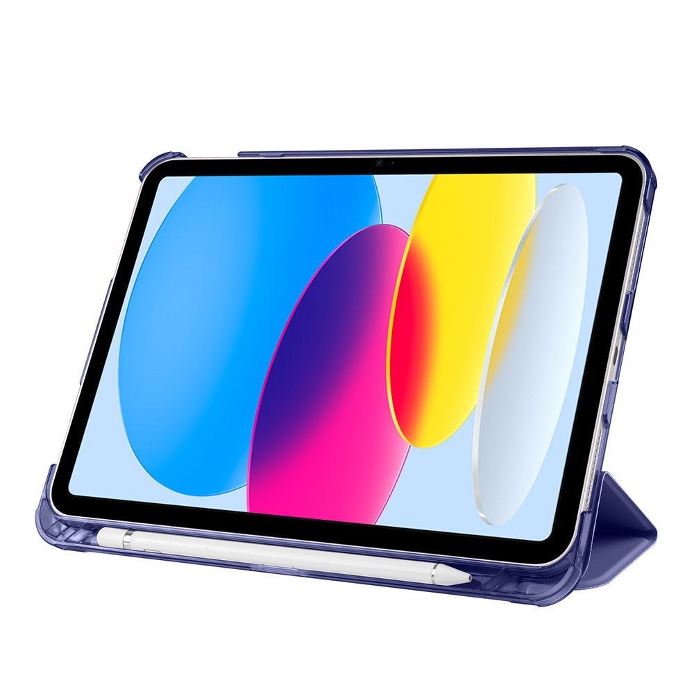 Apple iPad 11.Nesil 2025 Zore Smart Cover Kalem Bölmeli Standlı 1-1 Kılıf Rose Gold