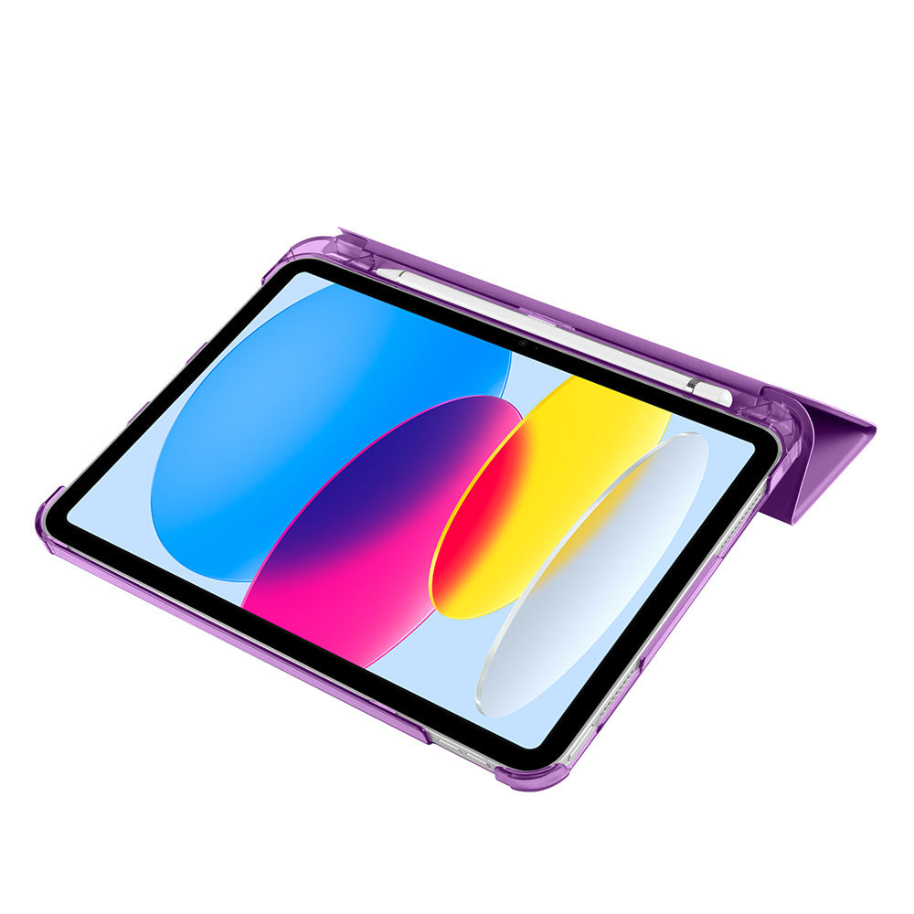 Apple iPad 11.Nesil 2025 Zore Smart Cover Kalem Bölmeli Standlı 1-1 Kılıf Mor