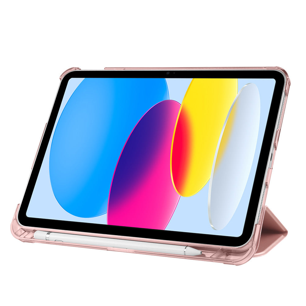 Apple iPad 11.Nesil 2025 Zore Smart Cover Kalem Bölmeli Standlı 1-1 Kılıf Kırmızı
