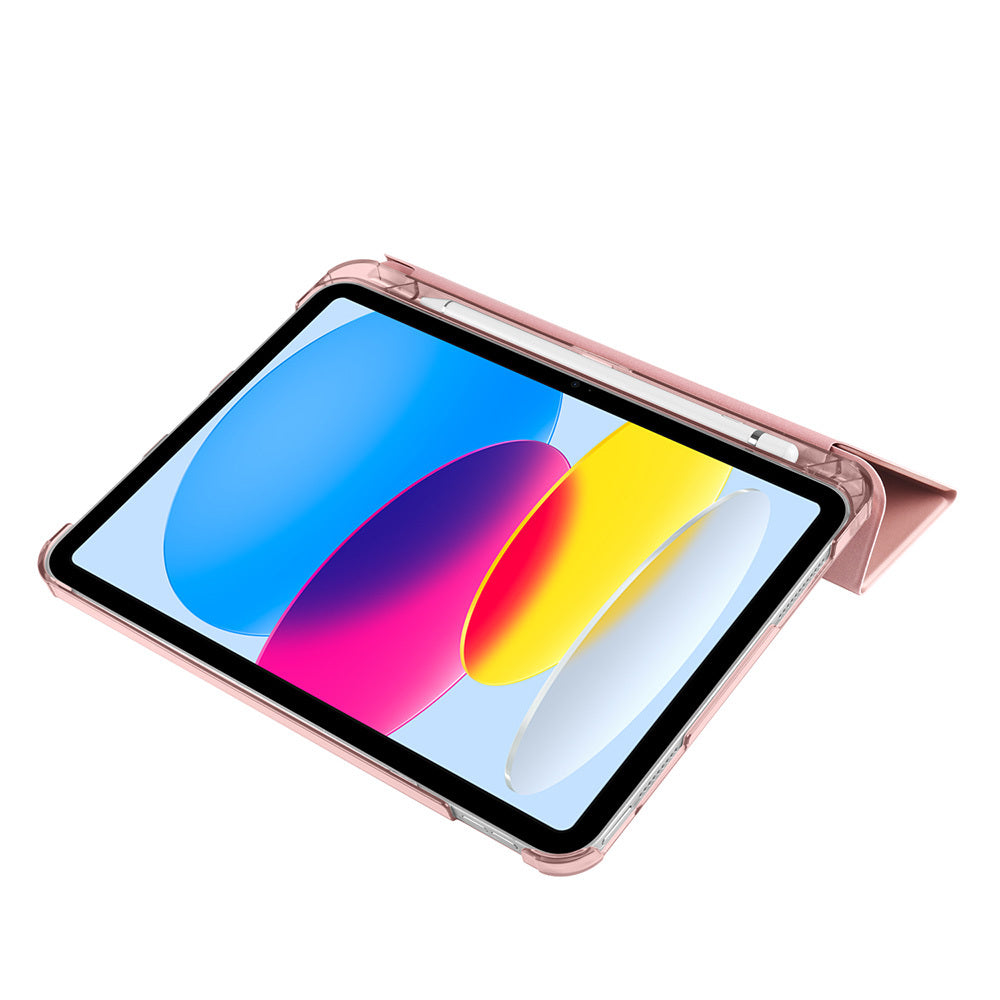 Apple iPad 11.Nesil 2025 Zore Smart Cover Kalem Bölmeli Standlı 1-1 Kılıf Kırmızı