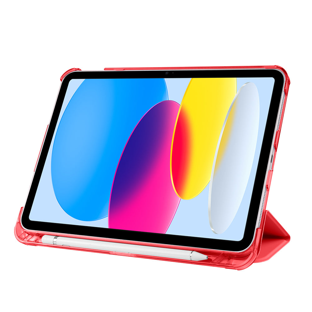 Apple iPad 11.Nesil 2025 Zore Smart Cover Kalem Bölmeli Standlı 1-1 Kılıf Mor