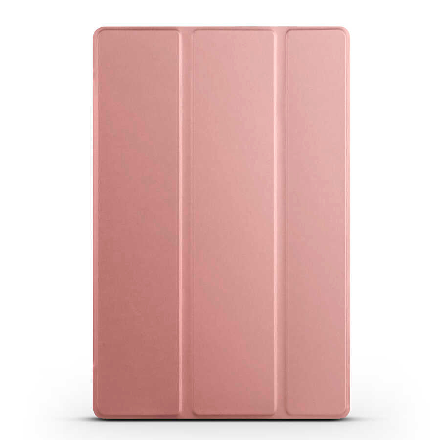 Apple iPad 11.Nesil 2025 Zore Smart Cover Standlı 1-1 Kılıf Rose Gold