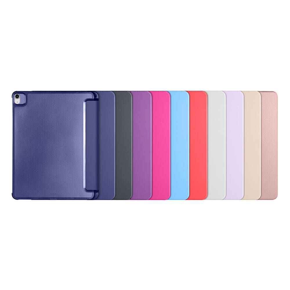 Apple iPad Air 10.9 2020 (4.Nesil) Zore Smart Cover Kalem Bölmeli Standlı 1-1 Kılıf Mavi