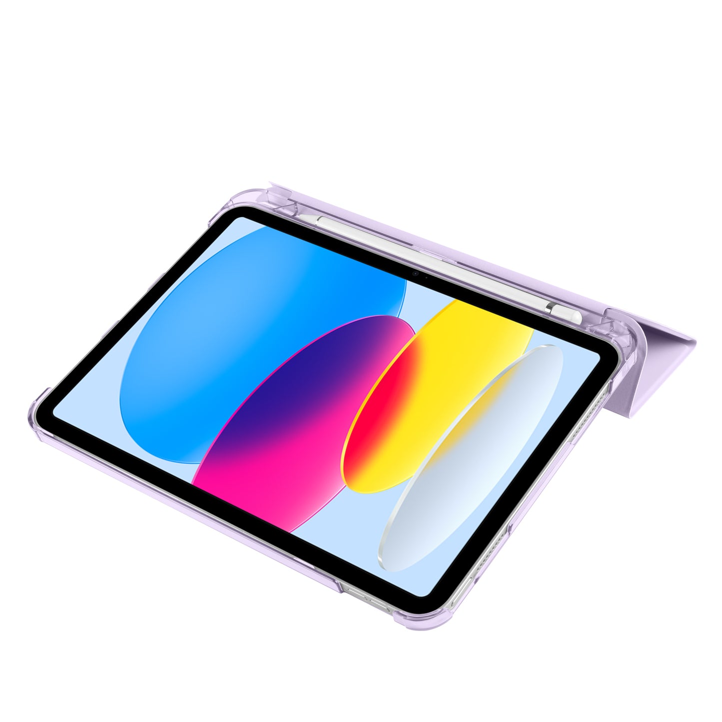 Apple iPad Air 10.9 2022 (10.Nesil) Zore Smart Cover Kalem Bölmeli Standlı 1-1 Kılıf Koyu Pembe