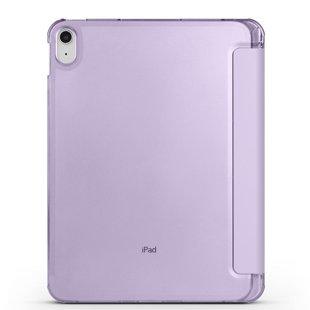 Apple iPad Air 10.9 2022 (10.Nesil) Zore Smart Cover Kalem Bölmeli Standlı 1-1 Kılıf Mor